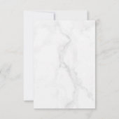 Celestial Gray Marble Moon Phases Wedding RSVP (Achterkant)