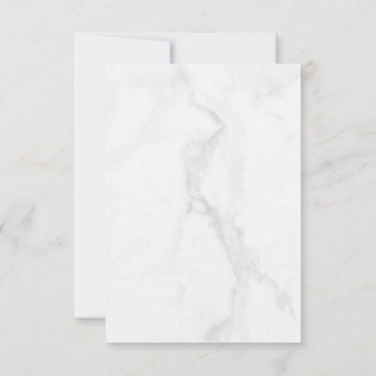 Celestial Gray Marble Moon Phases Wedding RSVP (Achterkant)