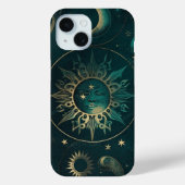 Celestial Green and Gold: Elegante telefoonhoes Case-Mate iPhone Case (Achterkant)