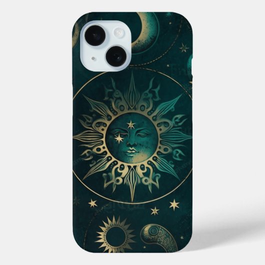 Celestial Green and Gold: Elegante telefoonhoes Case-Mate iPhone Case (Achterkant)