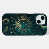 Celestial Green and Gold: Elegante telefoonhoes Case-Mate iPhone Case (Achterkant (horizontaal))