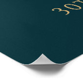 Celestial Green Gold 30e verjaardag Welkom Poster (Hoek)