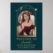 Celestial Green Gold 30e verjaardag Welkom Poster (Voorkant)