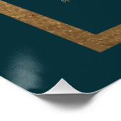 Celestial Green Gold Sun Moon Stars Oh Snap Perfect Poster (Hoek)