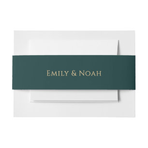 Celestial Green Gold Sun Moon Stars Wedding Uitnodigingen Wikkel