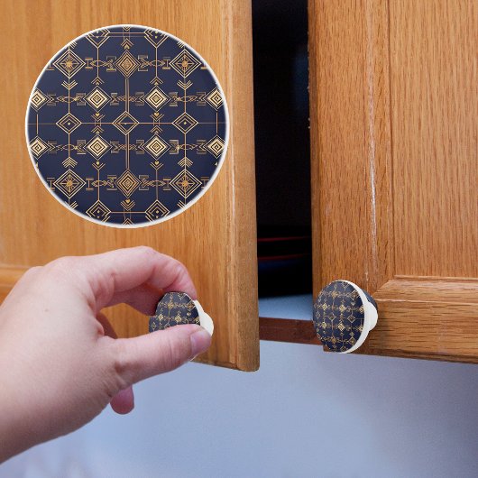 Celestial Grid keramische knop