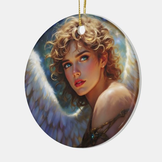 Celestial Guardian – Engel van de sterren Keramisch Ornament (Links)