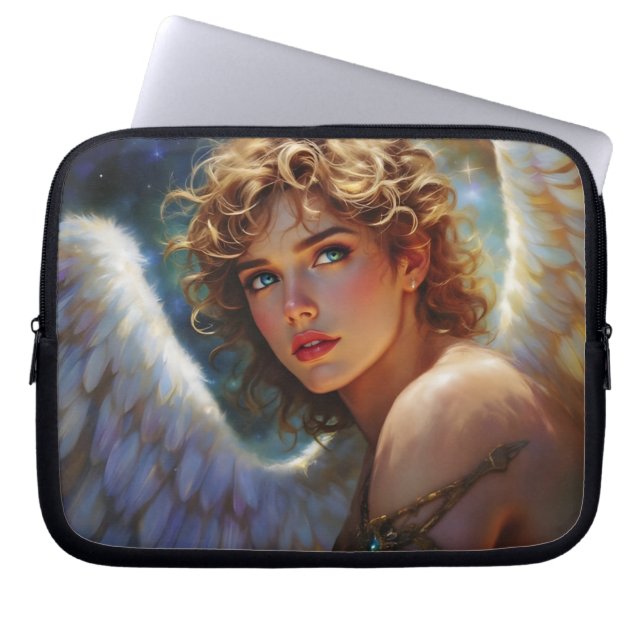 Celestial Guardian – Engel van de sterren Laptop Sleeve (Voorkant)
