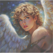 Celestial Guardian – Engel van de sterren Sticker (Voorkant)