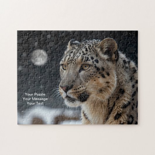 Celestial Guardian – Snow Leopard Legpuzzel (Horizontaal)