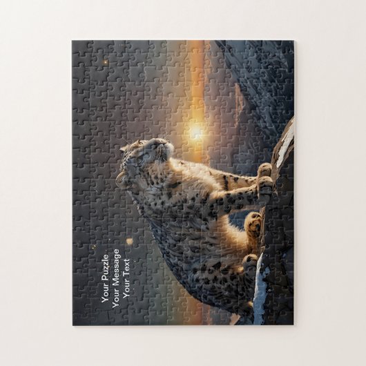 Celestial Guardian – Snow Leopard Legpuzzel (Verticaal)