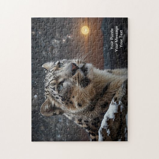 Celestial Guardian – Snow Leopard Legpuzzel (Verticaal)