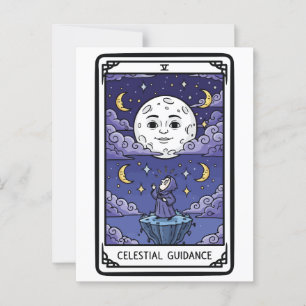 Celestial Guidance - Heks die naar de maan kijkt Briefkaart