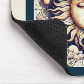 Celestial Half Sun & Moon Blue Yellow Muismat (Hoek)