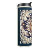 Celestial Half Sun & Moon Blue Yellow Thermosbeker (Gedraaid links)