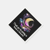 Celestial halve maan chic sterren nacht servet (Hoek)