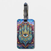 Celestial Hamsa Bagagelabel (Achterkant verticaal)