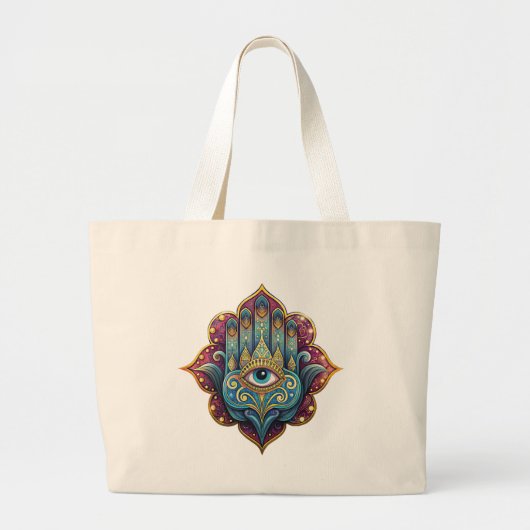 Celestial Hamsa  Grote Tote Bag (Voorkant)