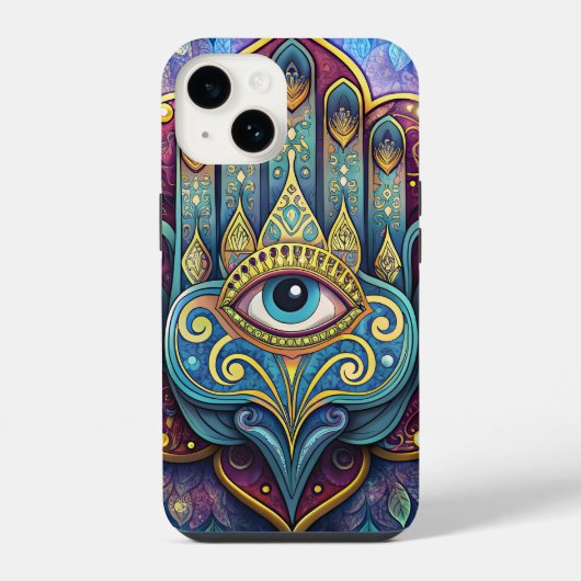 Celestial Hamsa iPhone Hoesje (Achterkant)