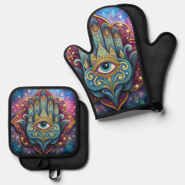 Celestial Hamsa Ovenwant & Pannenlap Set