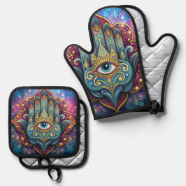 Celestial Hamsa Ovenwant & Pannenlap Set