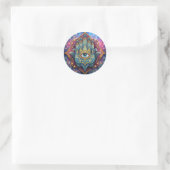 Celestial Hamsa  Ronde Sticker (Tas)