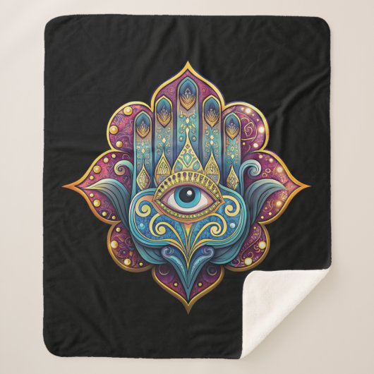 Celestial Hamsa Sherpa Deken (Voorkant)