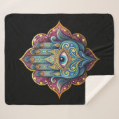 Celestial Hamsa Sherpa Deken (Voorkant (horizontaal))