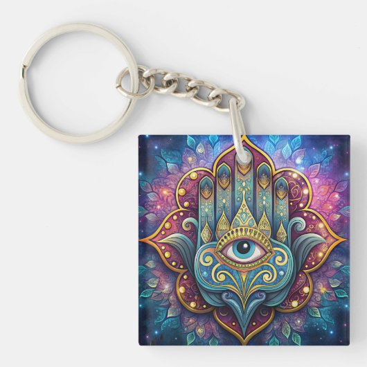 Celestial Hamsa  Sleutelhanger (Voorkant)