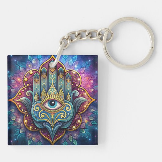 Celestial Hamsa  Sleutelhanger (Achterkant)