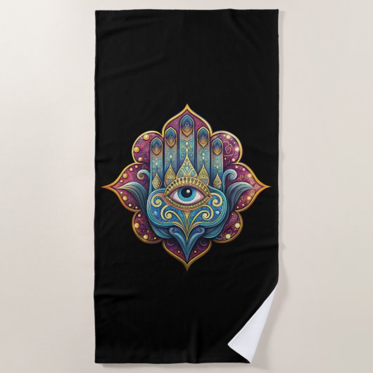 Celestial Hamsa  Strandlaken (Voorkant)
