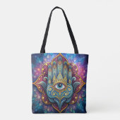 Celestial Hamsa Tote Bag (Achterkant)