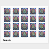 Celestial Hamsa  Vierkante Sticker (Vel)