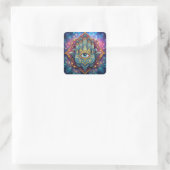 Celestial Hamsa  Vierkante Sticker (Tas)