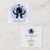 *~* Celestial Hands Luna Moon Magic Boho Light Vierkante Visitekaartje (Voorkant / Achterkant)