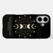 Celestial Harmony: Fasen van de Maan iPhone Case (Achterkant (horizontaal))
