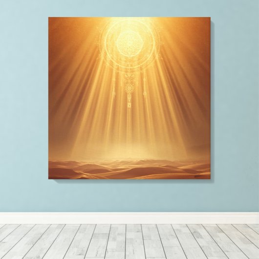 Celestial Harmony Gateway Boho Wall Art | Sacred  Canvas Afdruk (Insitu (Houten vloer))