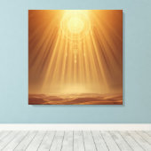 Celestial Harmony Gateway Boho Wandkunst | Sacred Canvas Afdruk (Insitu (Houten vloer))