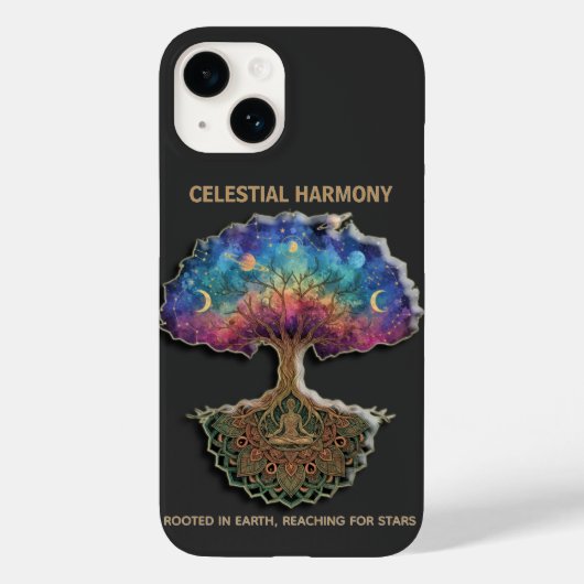 Celestial Harmony Tree | Cosmic Meditation Mandala Case-Mate iPhone Case (Achterkant)