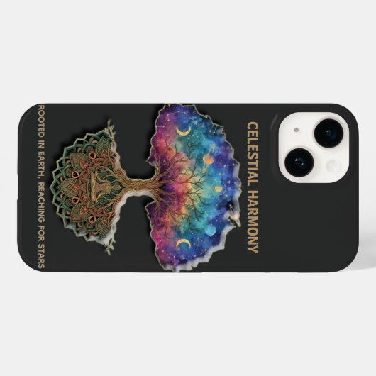 Celestial Harmony Tree | Cosmic Meditation Mandala Case-Mate iPhone Case (Achterkant (horizontaal))