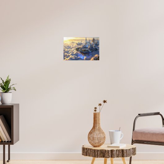 Celestial Haven: The Floating Citadel Poster (Woonkamer 3)