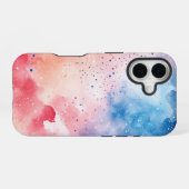 Celestial Haze – Levendige Waterverf telefoonhoes iPhone 16 Hoesje (Achterkant horizontaal)