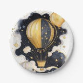 Celestial Hete Luchtballon Baby shower Papieren Bordje (Voorkant)