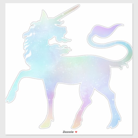 Celestial Holographic Rainbow Unicorn XL Vinyl Sticker (Vel)