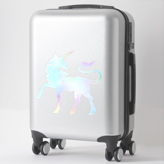 Celestial Holographic Rainbow Unicorn XL Vinyl Sticker (Koffer)