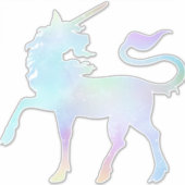 Celestial Holographic Rainbow Unicorn XL Vinyl Sticker (Voorkant)