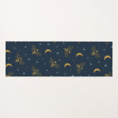 Celestial Honeybee Yoga Mat – Moon & Stars Pattern (Voorkant (horizontaal))