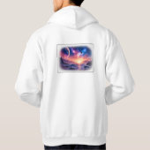 Celestial Horizon Galaxy Witte Hoodie (Achterkant)