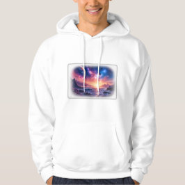 Celestial Horizon Galaxy Witte Hoodie