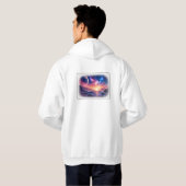 Celestial Horizon Galaxy Witte Hoodie (Achterkant volledig)
